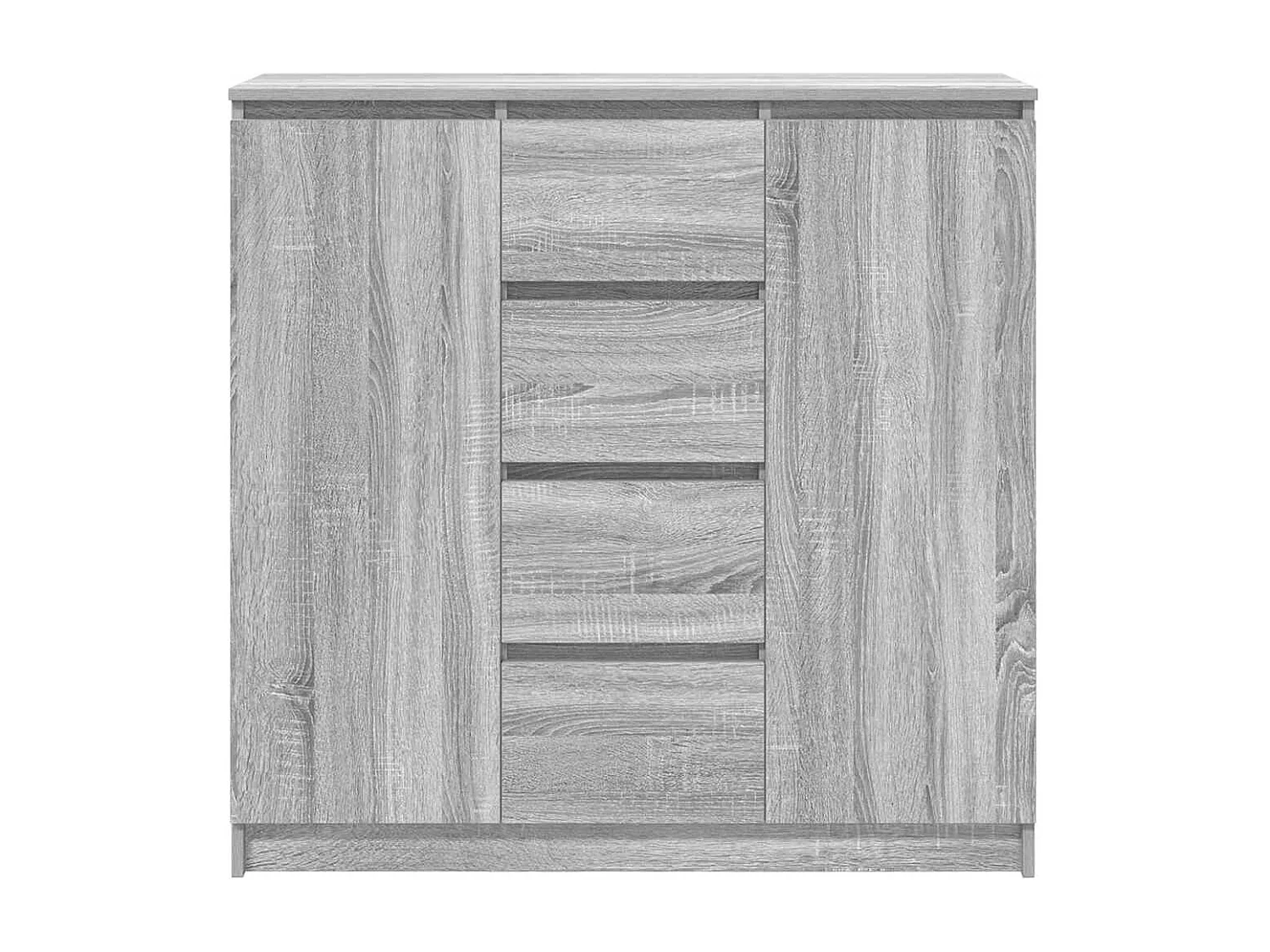 Buffet et tiroirs sonoma gris 100,5x35x98,5cm bois d'ingénierie