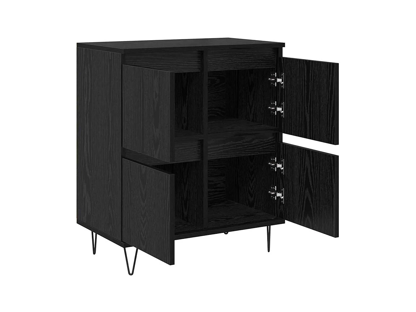 Buffets 3 pièces Chêne noir 180 x 35 x 70 cm Bois d'ingénierie