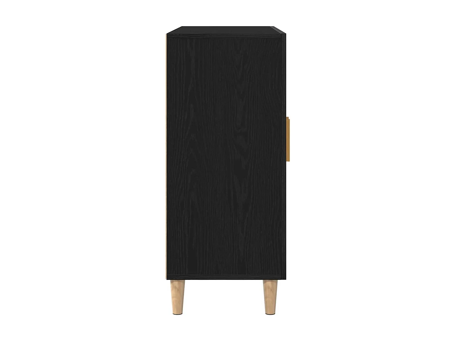 Buffet Noir 90 x 34 x 80 cm Bois d'ingénierie