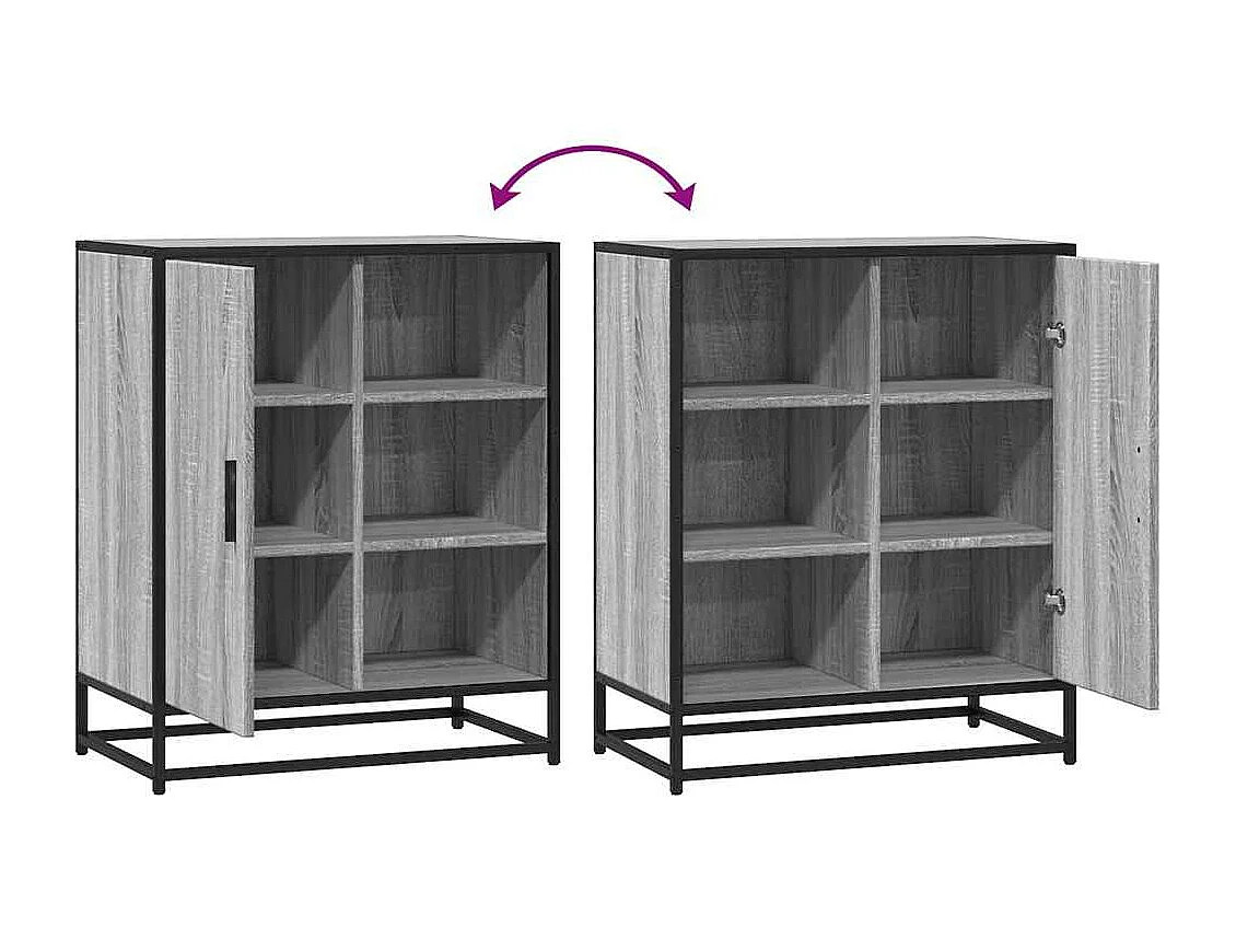 Buffet sonoma gris 62x35x76 cm bois d'ingénierie