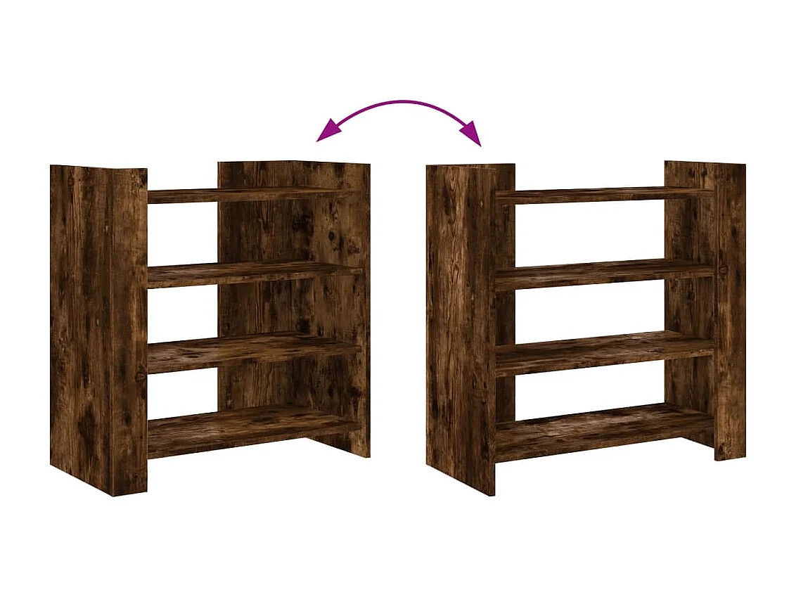 Buffet chêne fumé 73,5x35x75 cm bois d'ingénierie