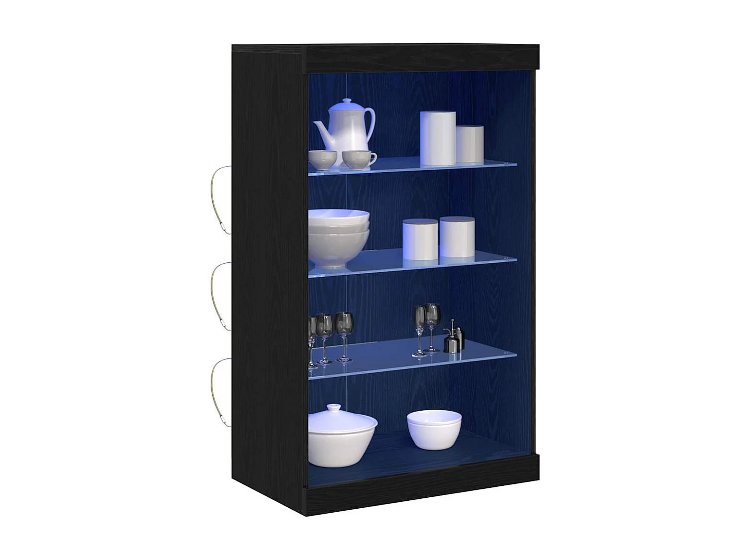 Buffet Chêne noir 60,5 x 37 x 100 cm Bois d'ingénierie