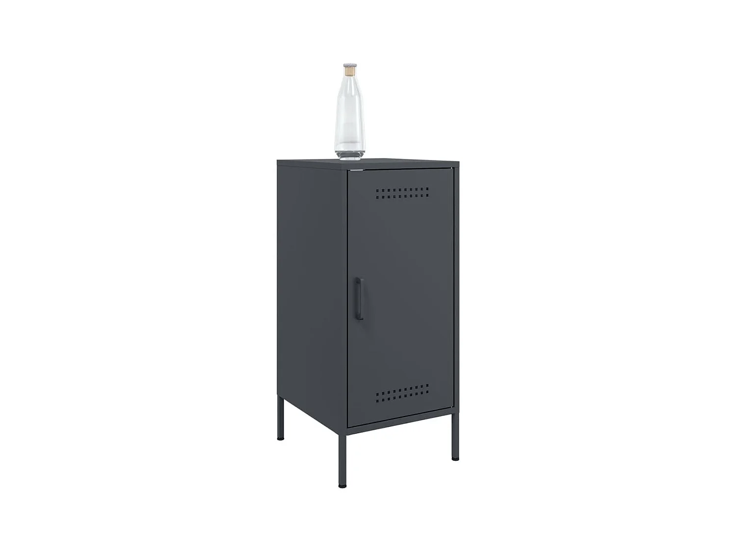 Buffets 2 pièces anthracite 36x39x79 cm acier