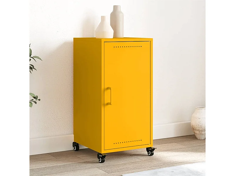 Aparador de acero amarillo mostaza 36x39x72 cm