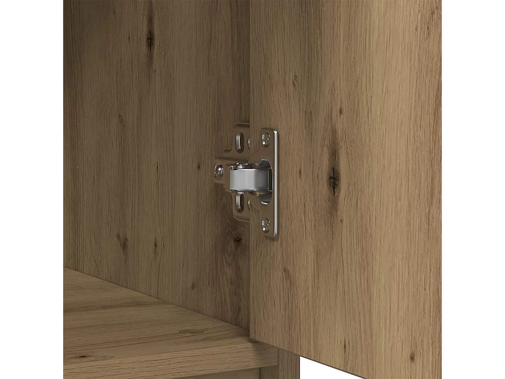 Buffet avec tiroir chêne artisanal 80x34x76cm bois d'ingénierie