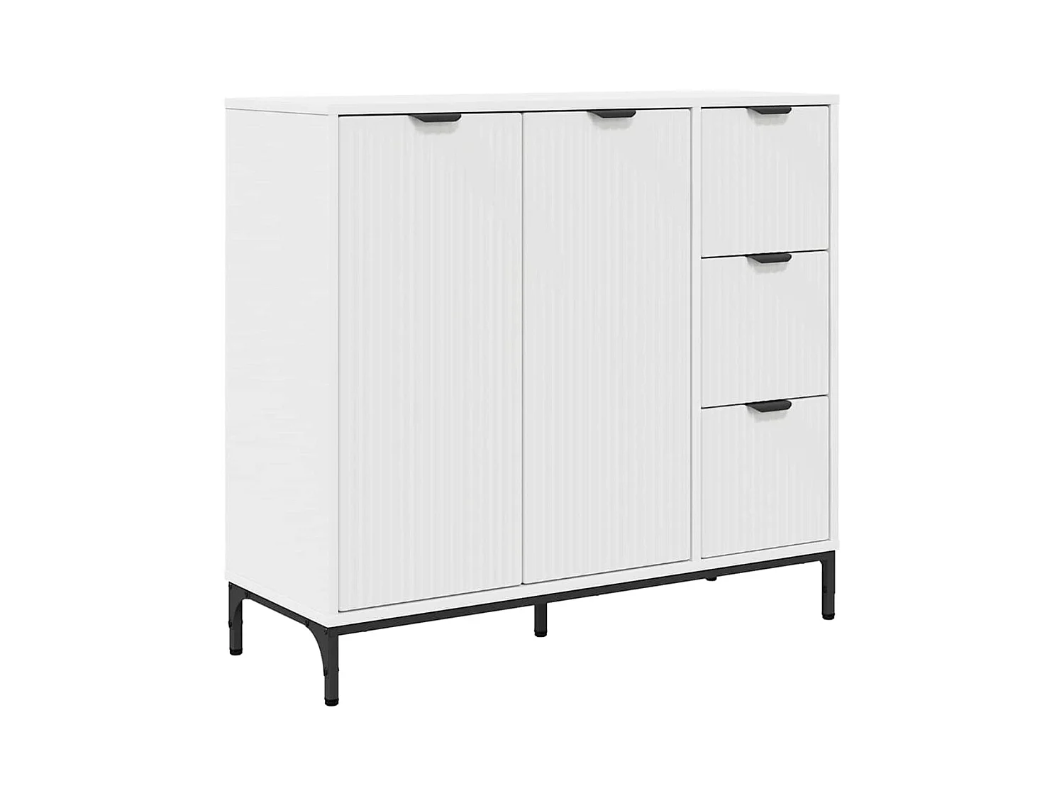 Buffet avec tiroir Blanc 89,5 x 33 x 82 cm Bois d'ingénierie