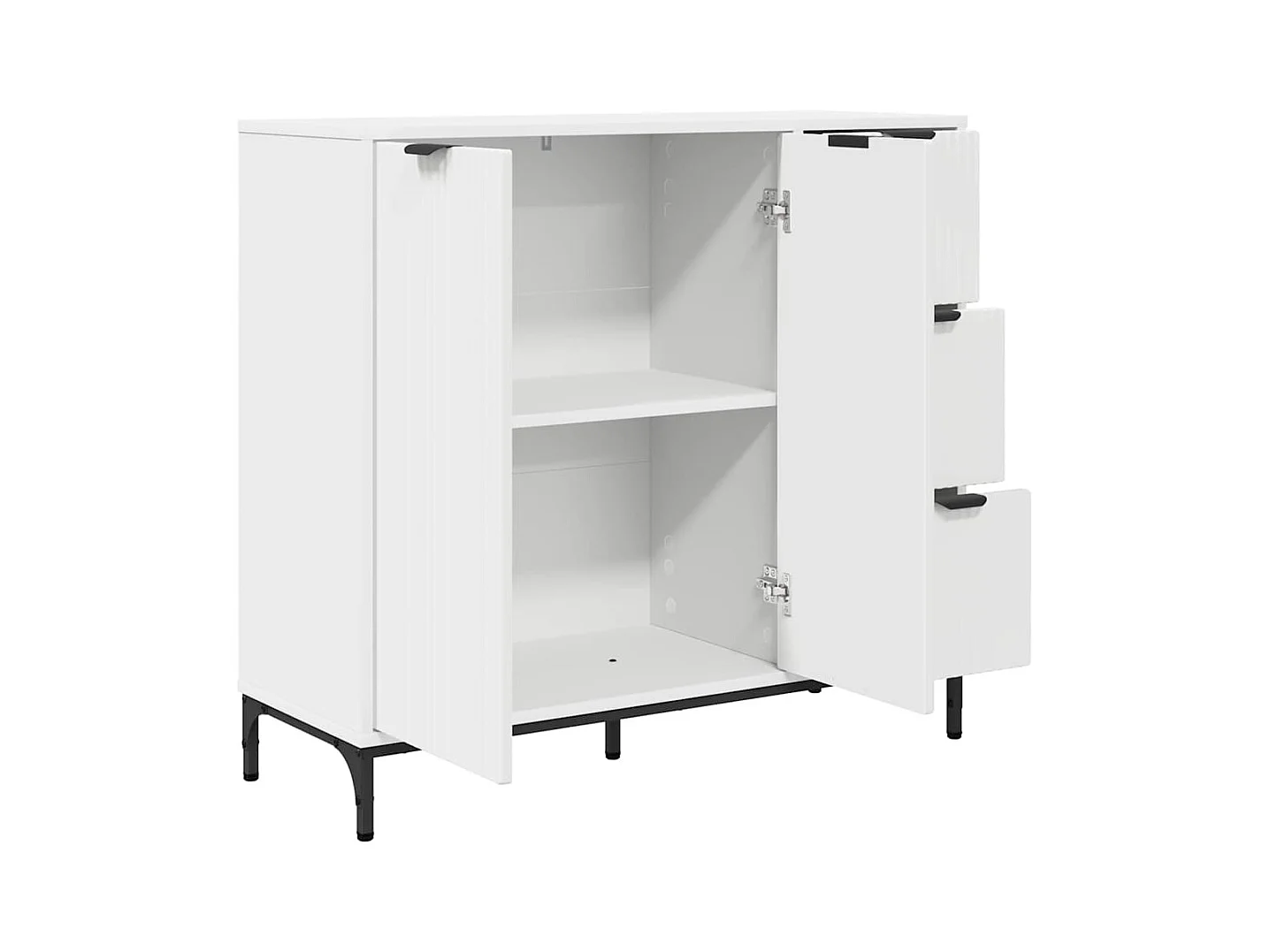 Buffet avec tiroir Blanc 89,5 x 33 x 82 cm Bois d'ingénierie