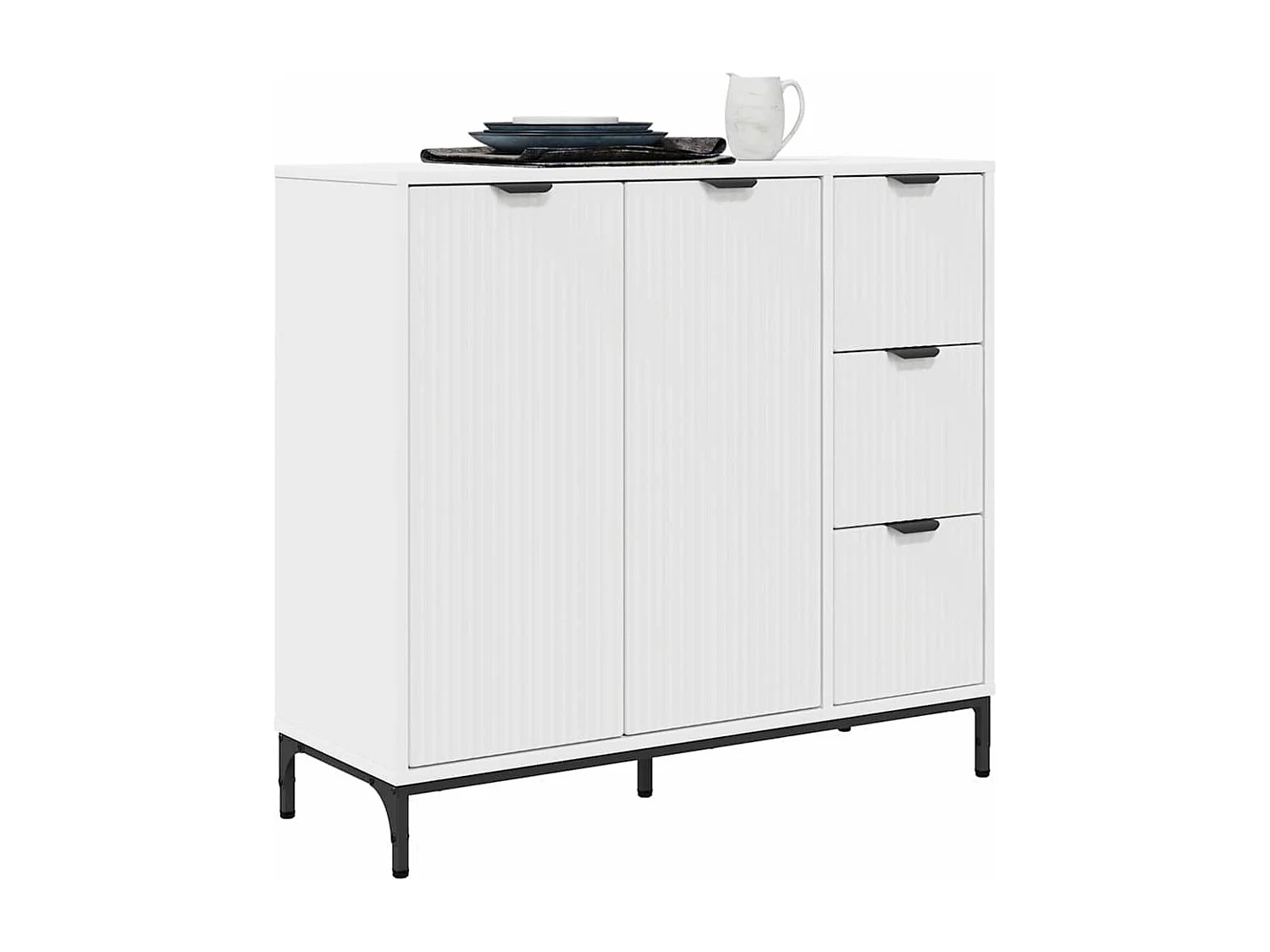 Buffet com gaveta Branco 89,5 x 33 x 82 cm Madeira processada