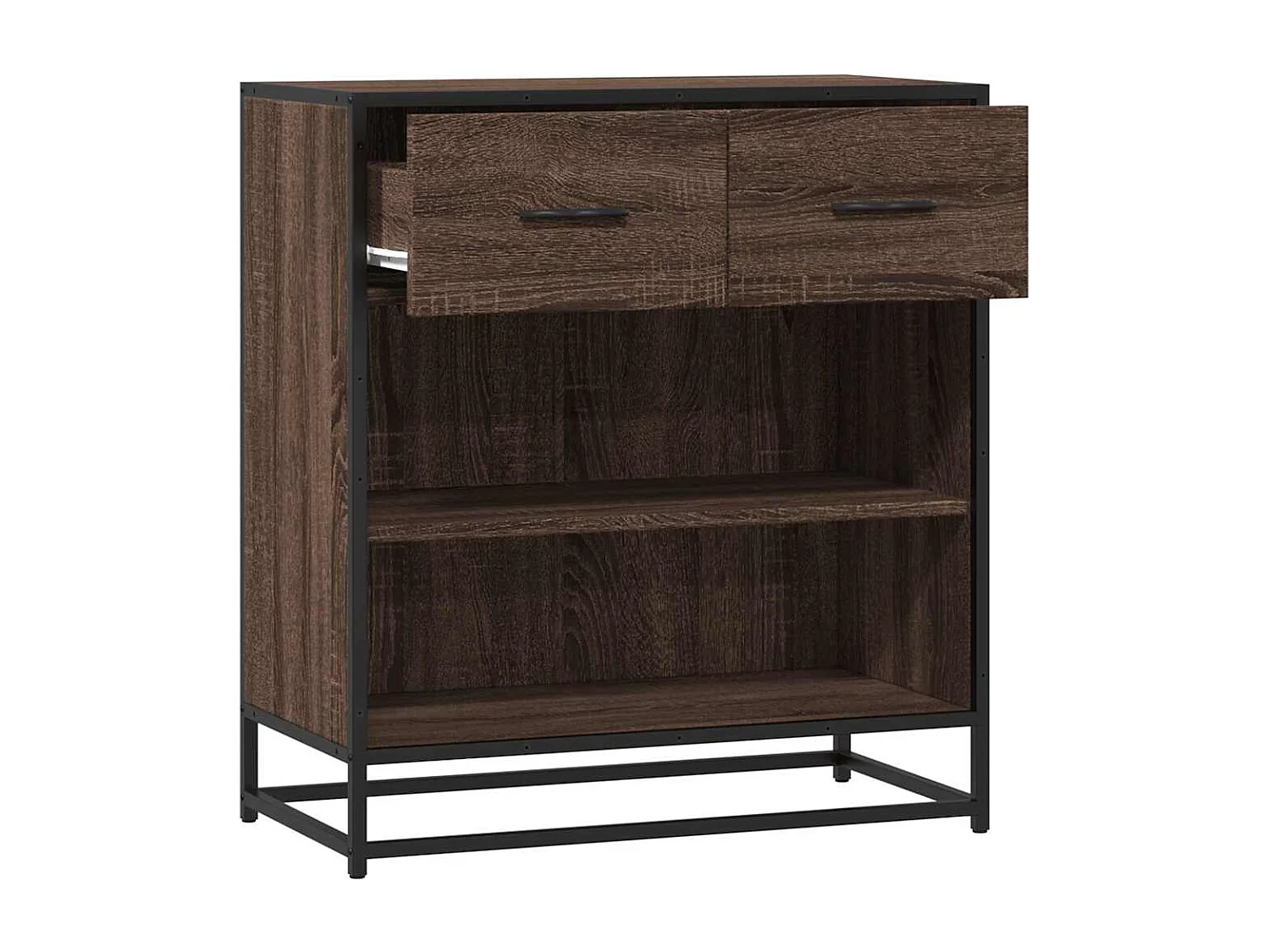 Buffet chêne marron 68x35x76 cm bois d'ingénierie