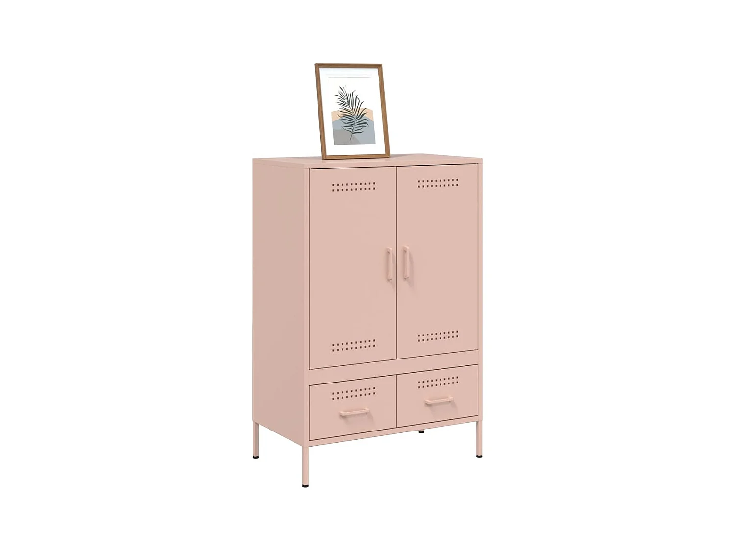 Buffet haut rose 68x39x101,5 cm acier