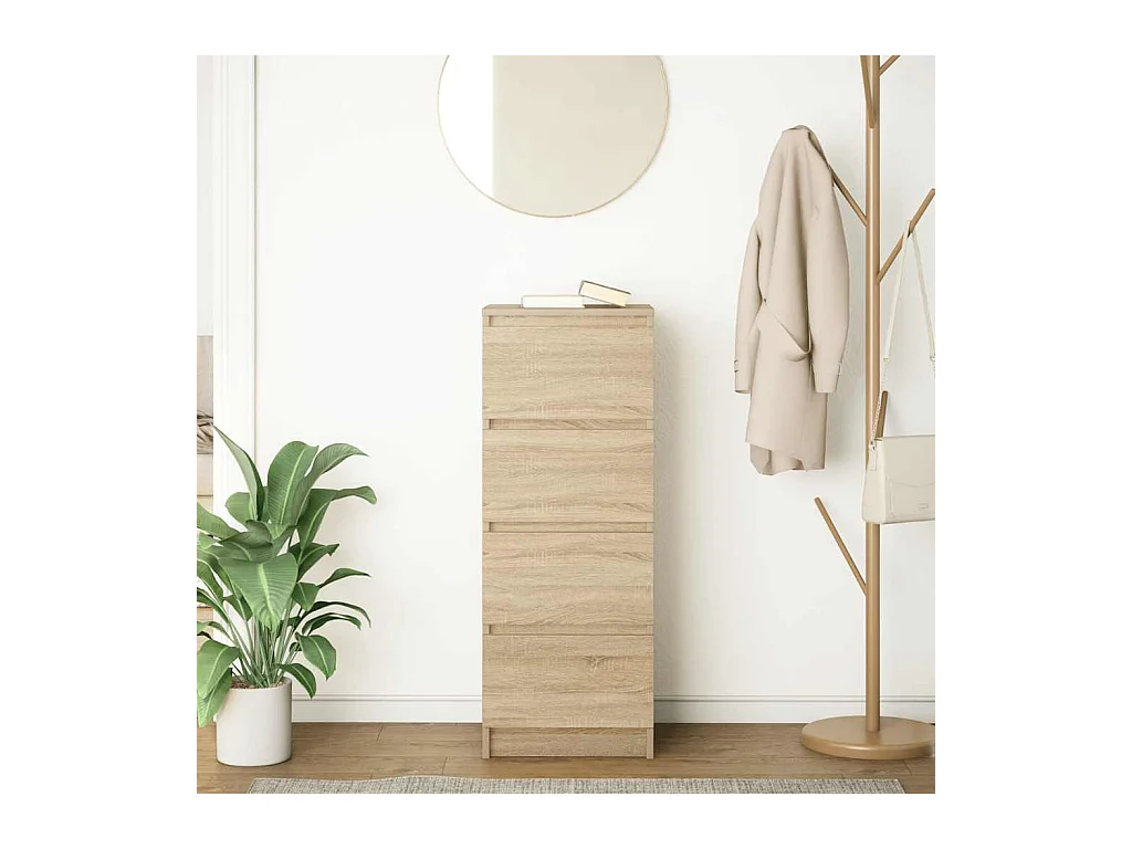 Buffet chêne sonoma 37,5x35x99 cm bois d'ingénierie