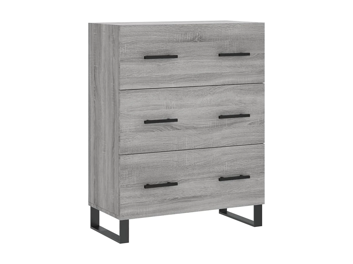 Aparador alto madera contrachapada gris sonoma 69,5x34x180 cm