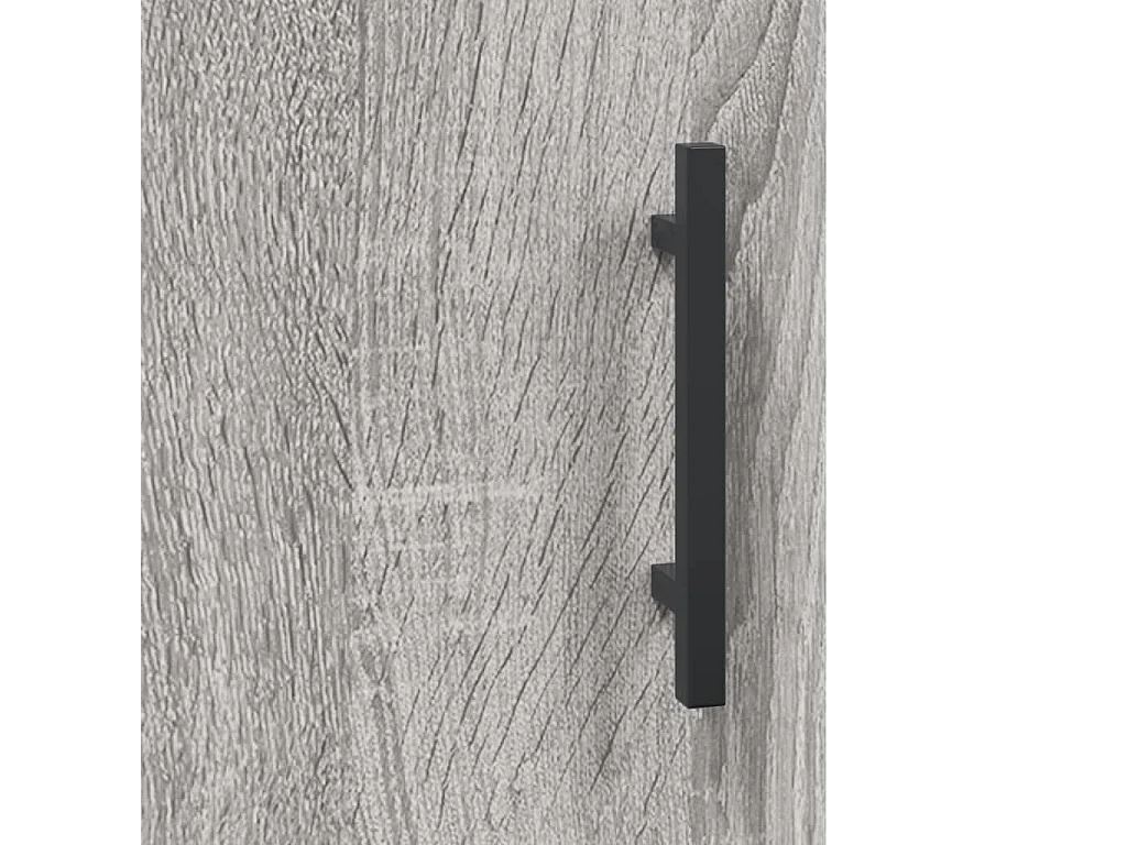 Aparador alto madera contrachapada gris sonoma 69,5x34x180 cm