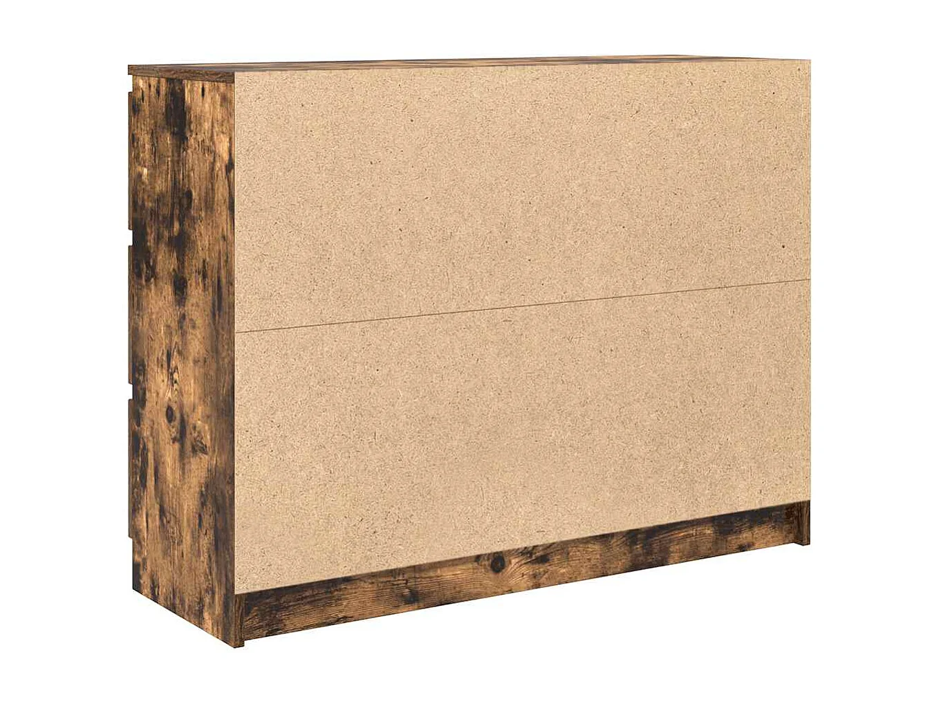 Buffet chêne fumé 100x35x76 cm bois d'ingénierie