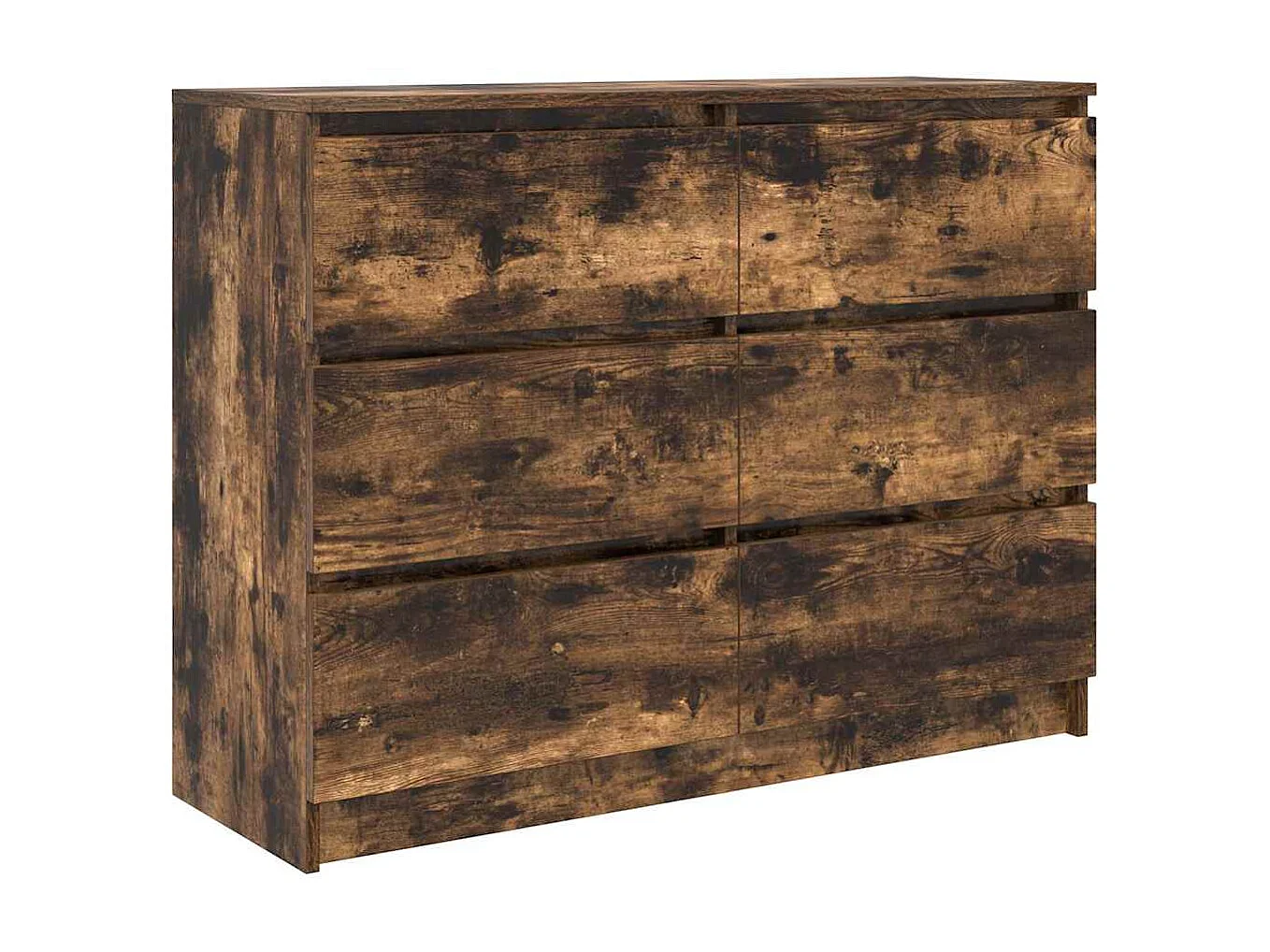 Buffet chêne fumé 100x35x76 cm bois d'ingénierie