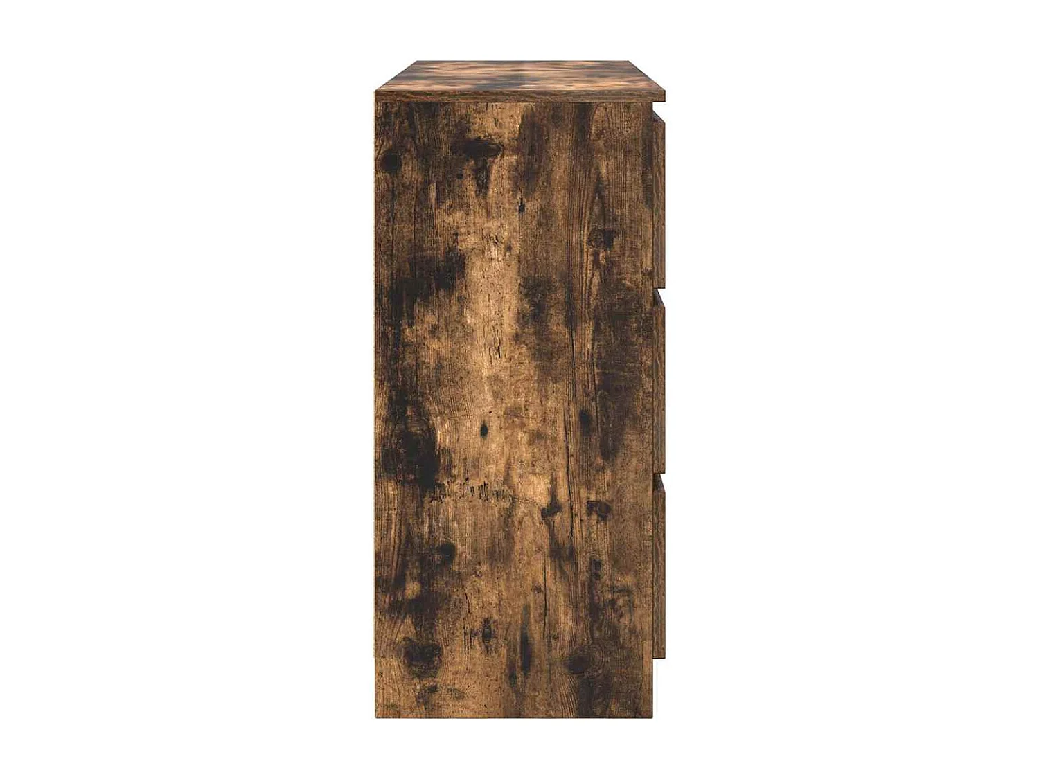 Buffet chêne fumé 100x35x76 cm bois d'ingénierie