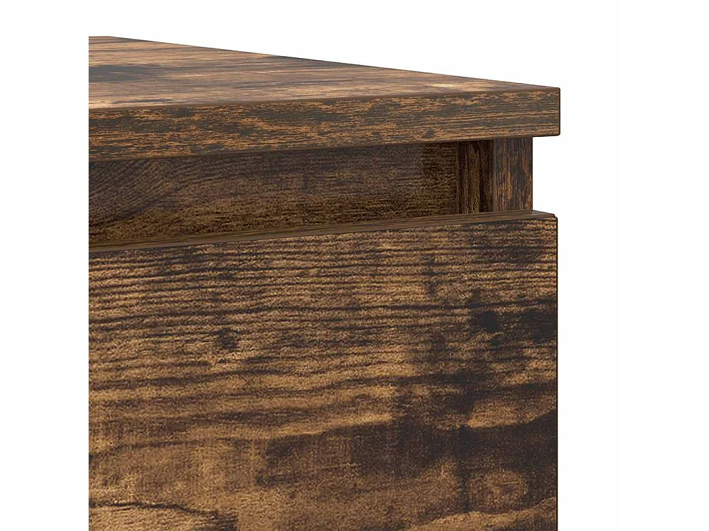 Buffet chêne fumé 100x35x76 cm bois d'ingénierie