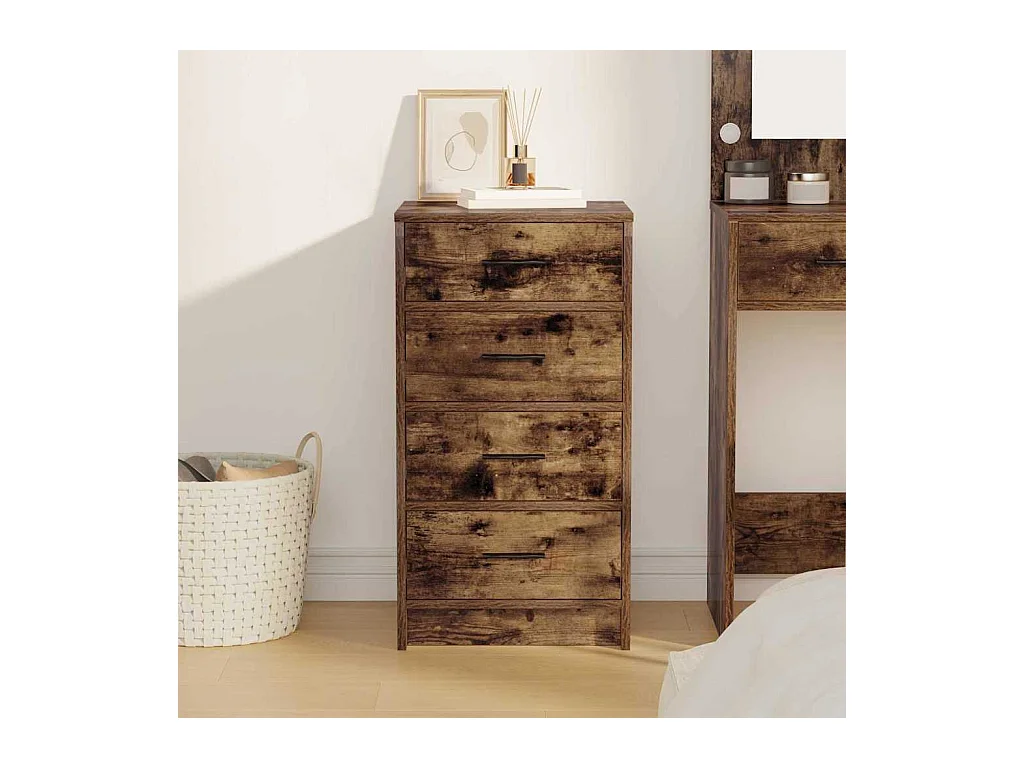 Buffet avec tiroir Chêne fumé 40 x 41 x 75 cm Bois d'ingénierie