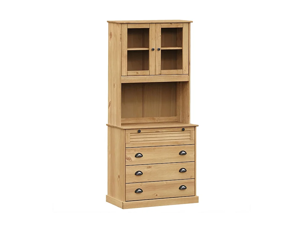 Buffet haut VIGO 80x40x176 cm bois massif de pin