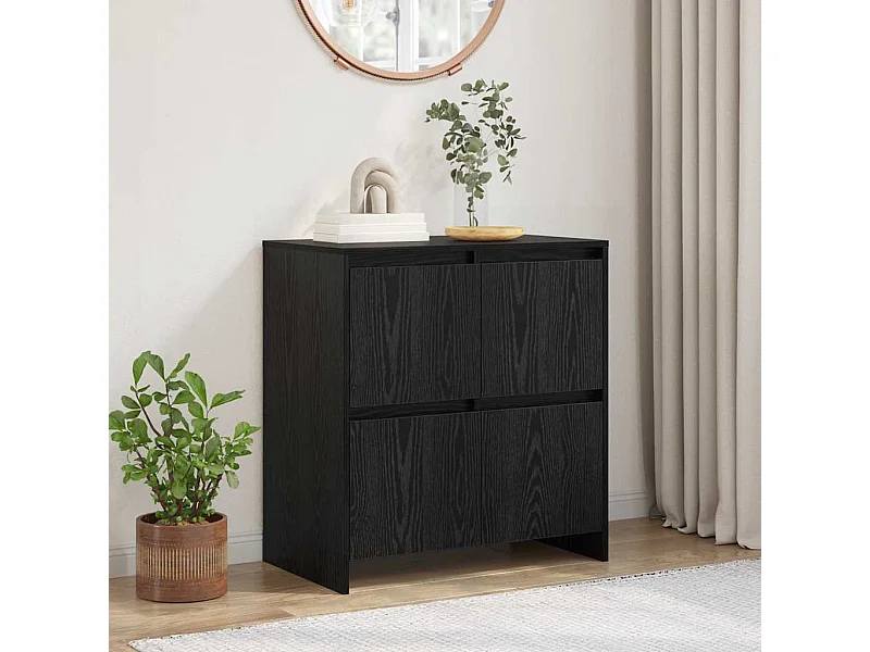 Vitrina Roble negro 70 x 41 x 75 cm Madera contrachapada