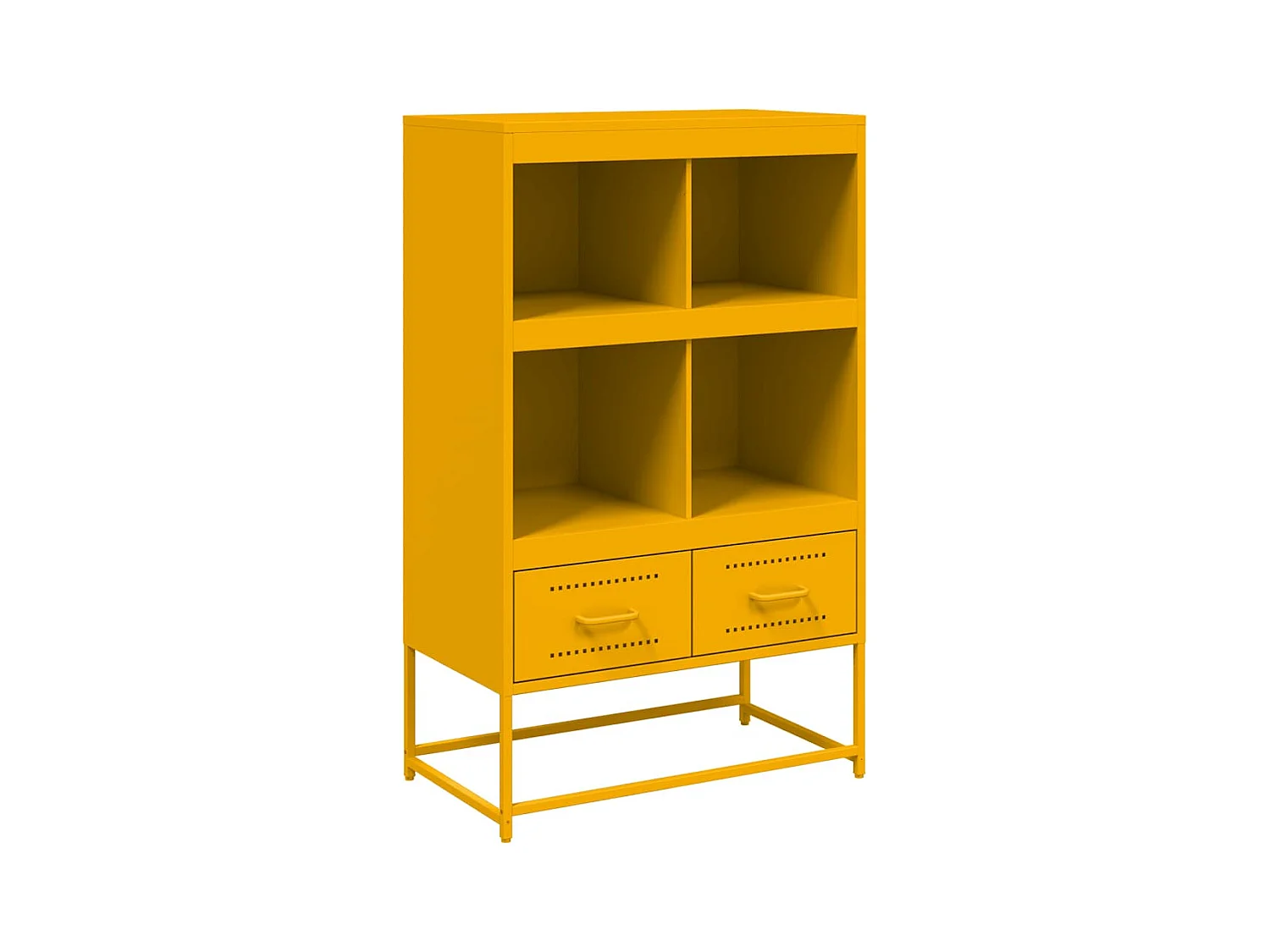 Buffet haut jaune moutarde 68x39x111,5 cm acier