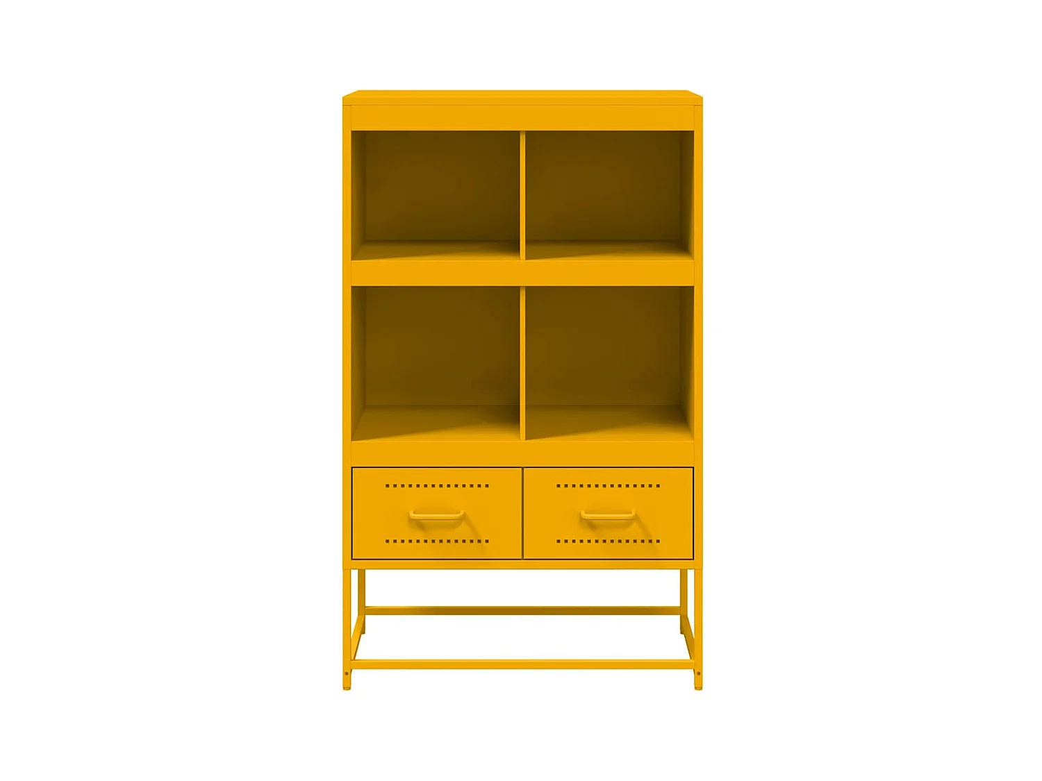 Buffet haut jaune moutarde 68x39x111,5 cm acier