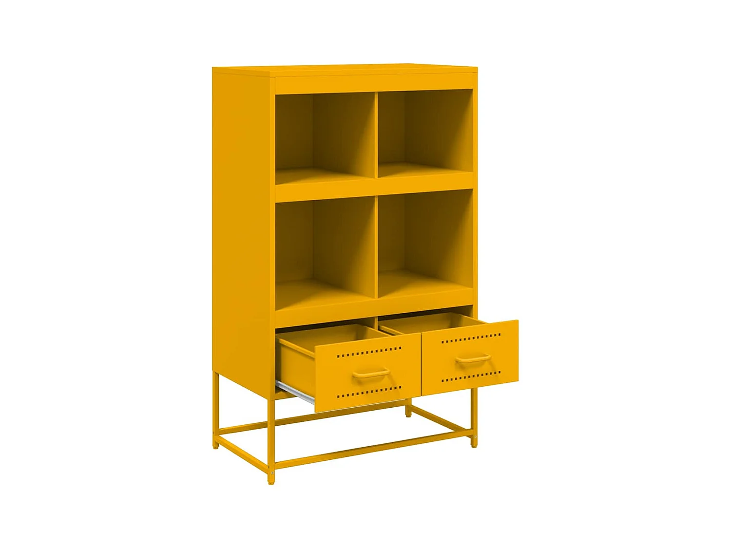 Buffet haut jaune moutarde 68x39x111,5 cm acier