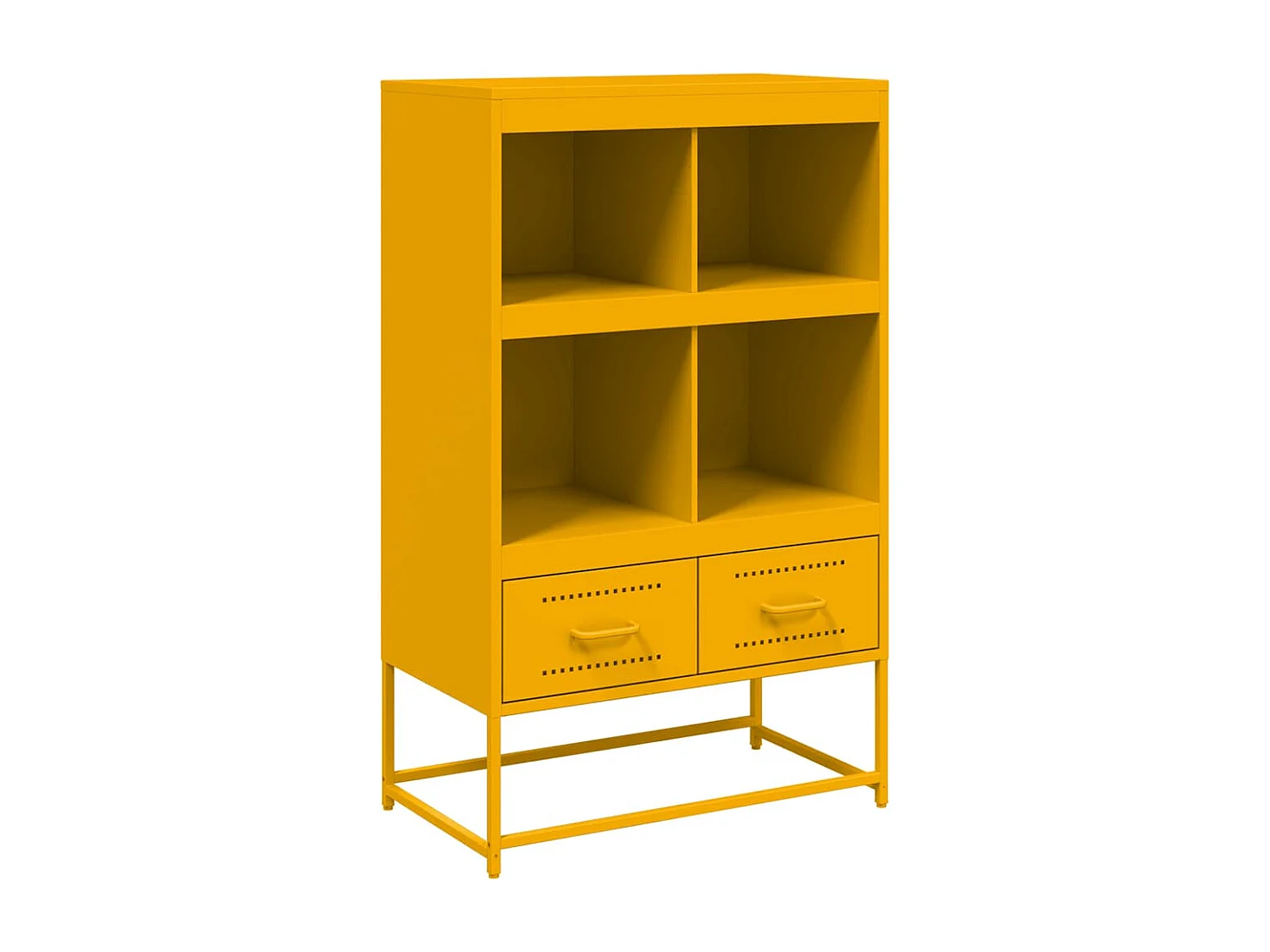 Buffet haut jaune moutarde 68x39x111,5 cm acier