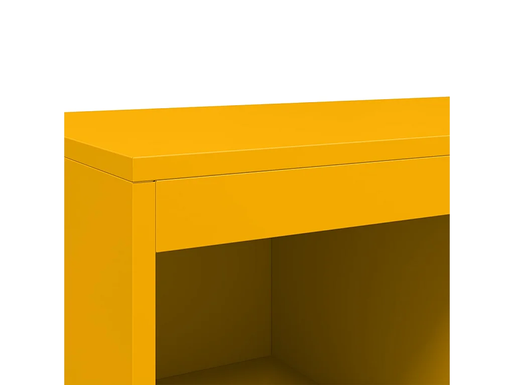 Buffet haut jaune moutarde 68x39x111,5 cm acier