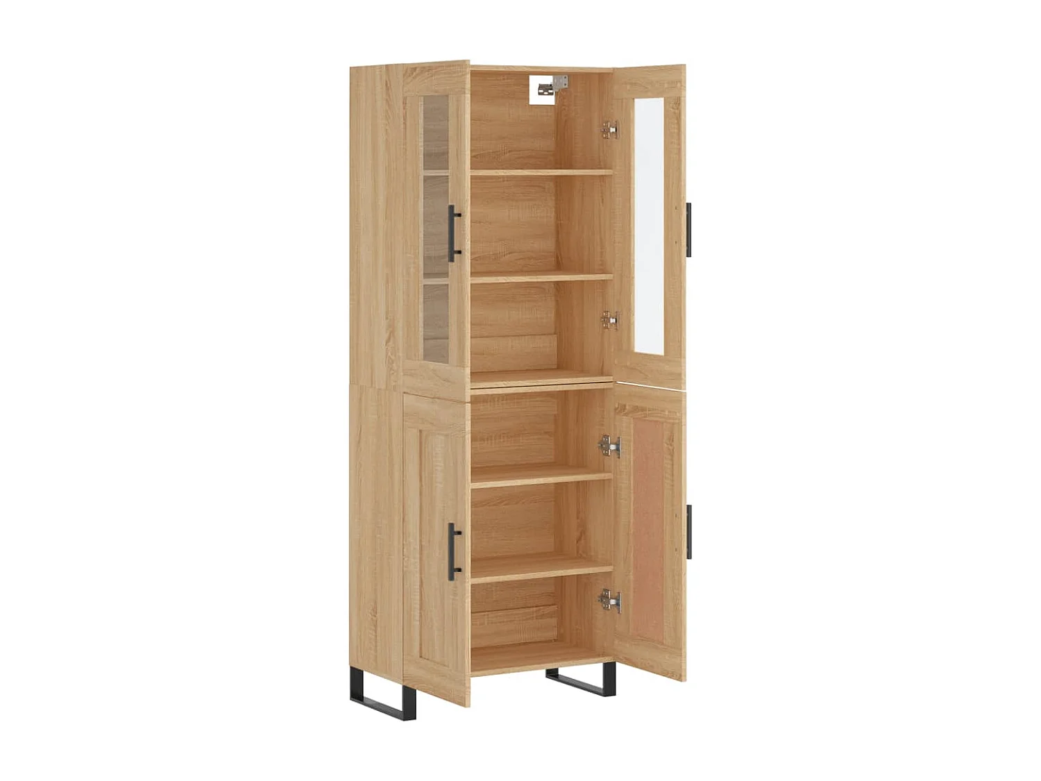 Hoge kast 69,5x34x180 cm bewerkt hout sonoma eikenkleurig