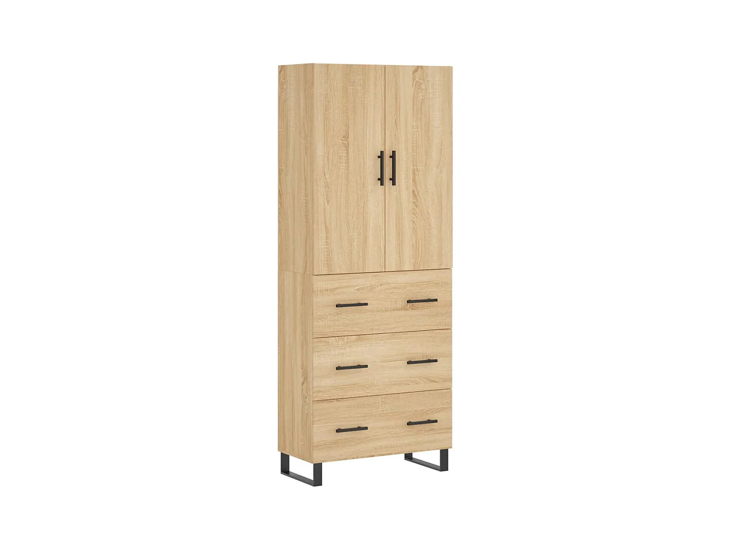 Buffet haut Chêne sonoma 69,5x34x180 cm Bois d'ingénierie