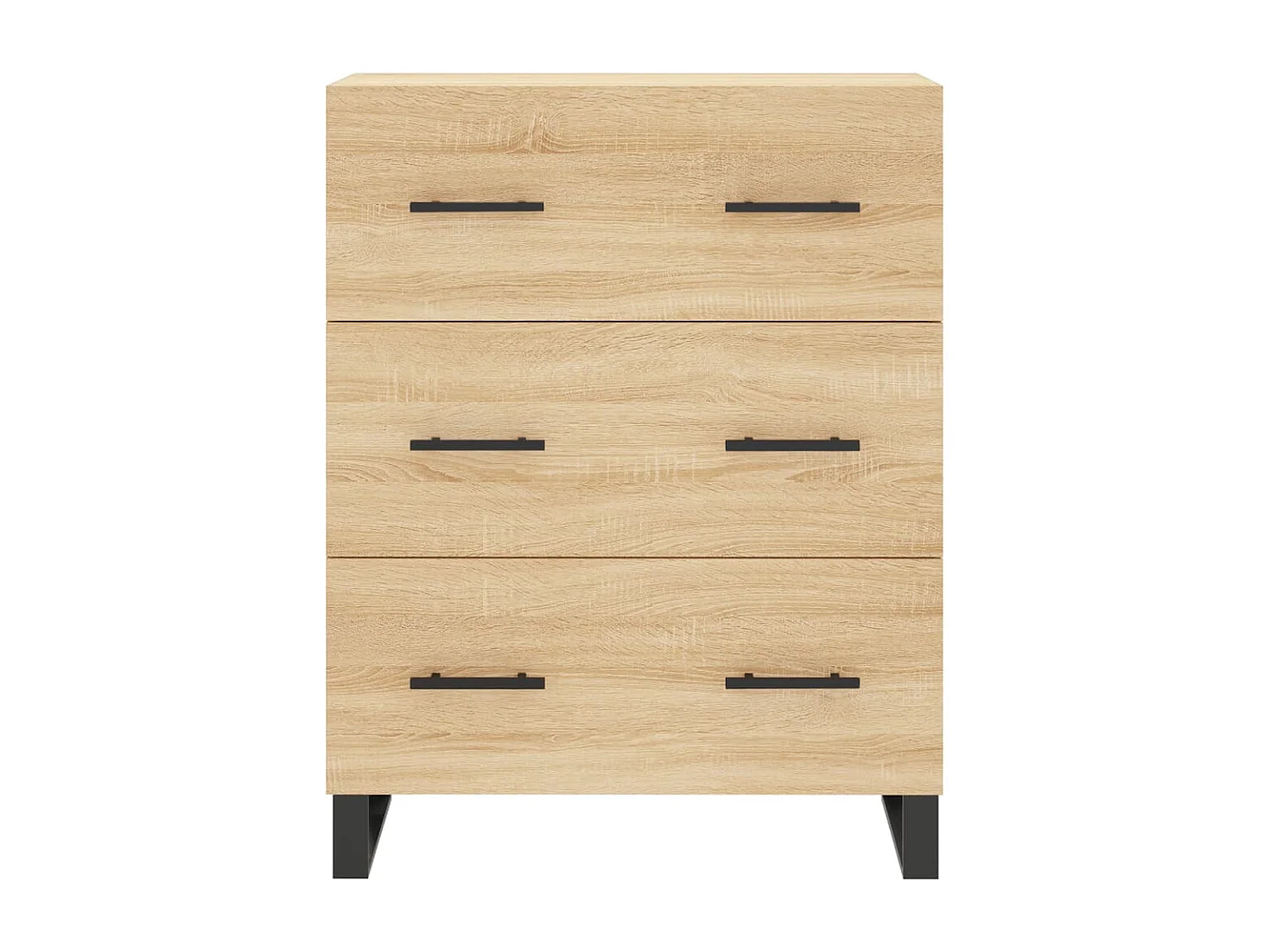 Aparador alto madera contrachapada color roble 69,5x34x180 cm