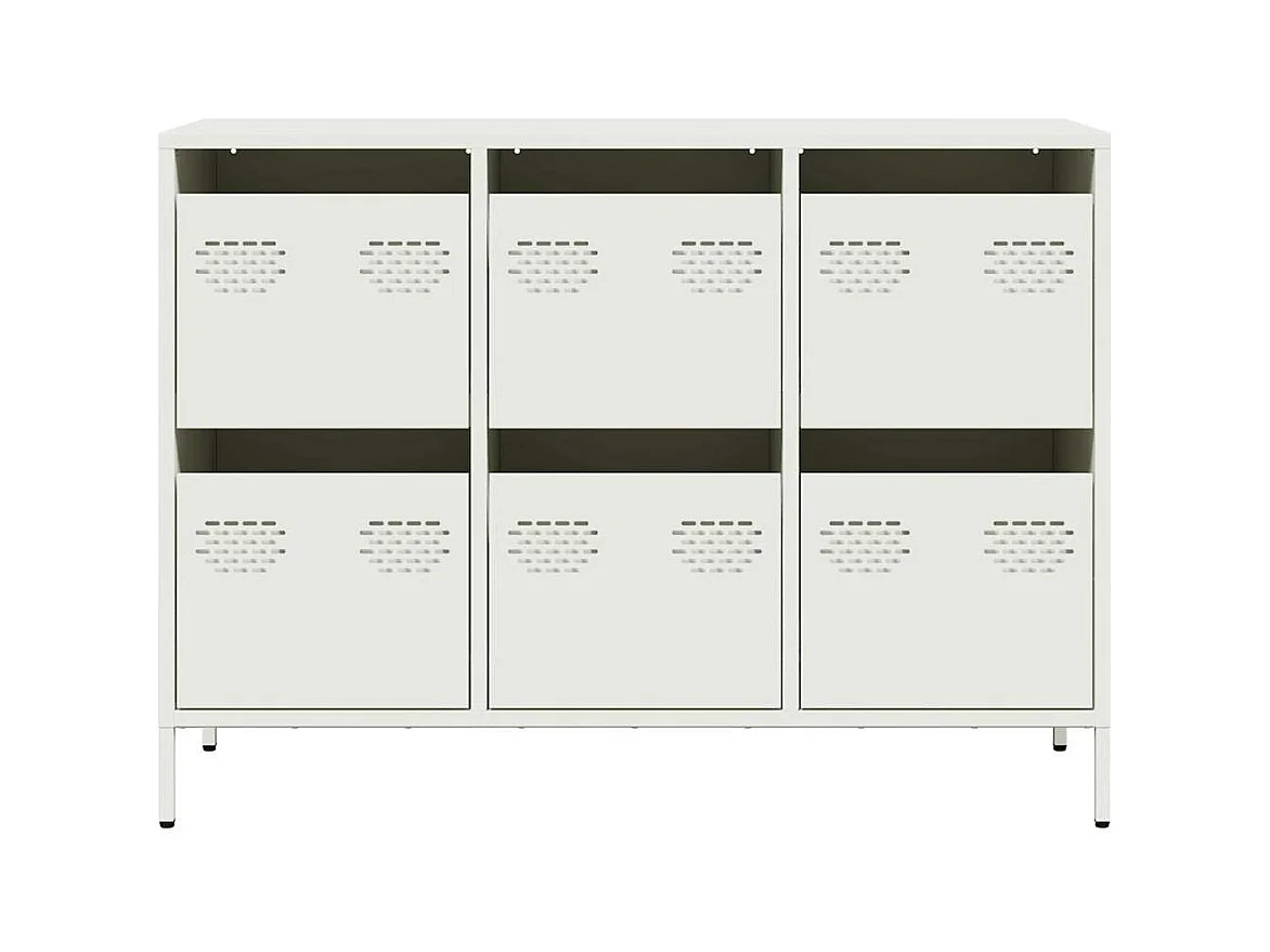 Buffet blanc 101,5x39x73,5 cm acier laminé à froid