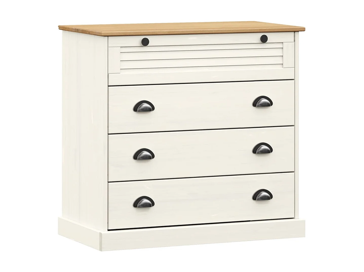 Hoge kast VIGO 80x40x176 cm massief grenenhout wit