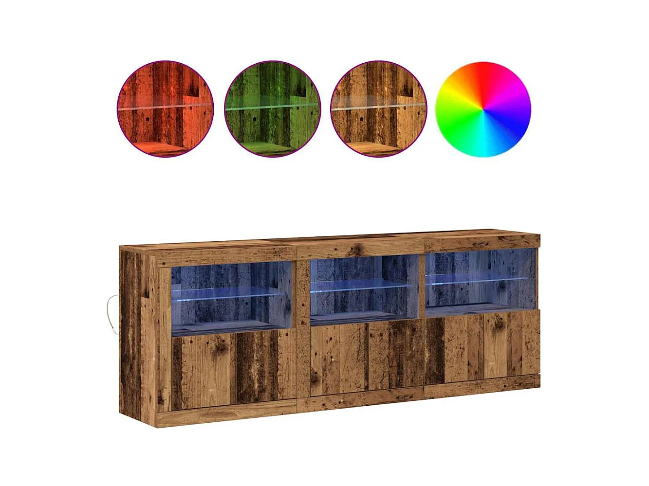 Buffet Bois ancien 181.5 x 37 x 67 cm Bois d'ingénierie