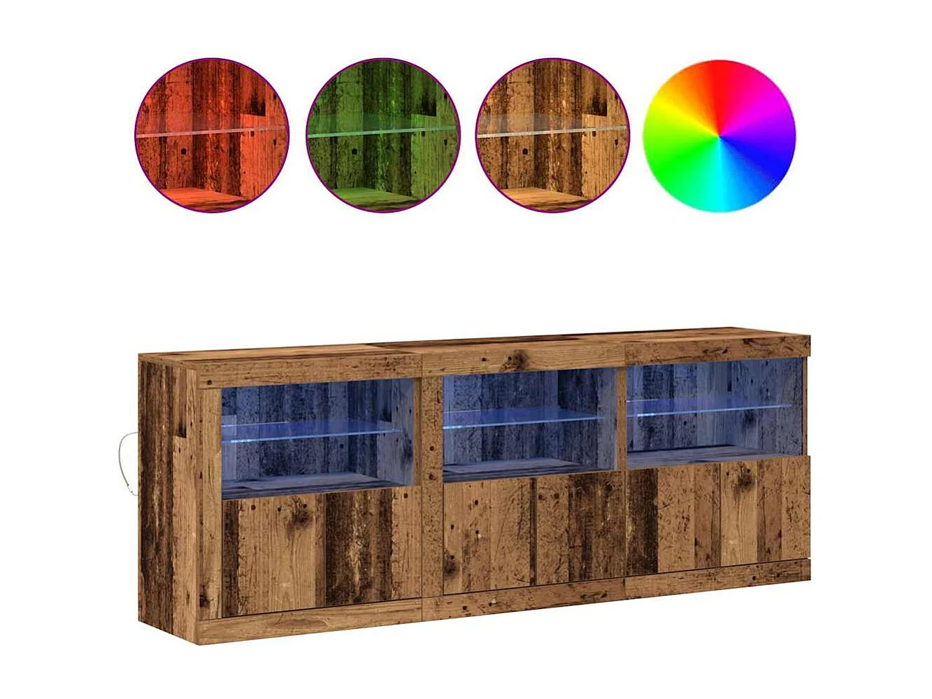 Buffet Bois ancien 181.5 x 37 x 67 cm Bois d'ingénierie