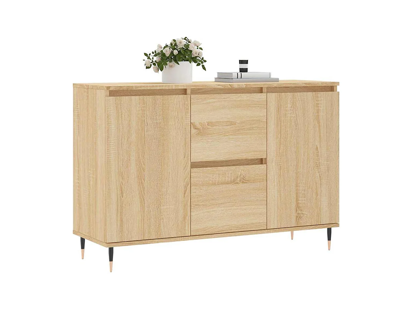 Buffet chêne sonoma 101,5x35x70 cm bois d'ingénierie