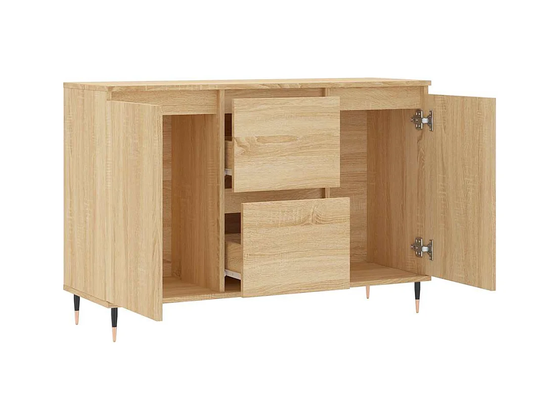 Buffet chêne sonoma 101,5x35x70 cm bois d'ingénierie