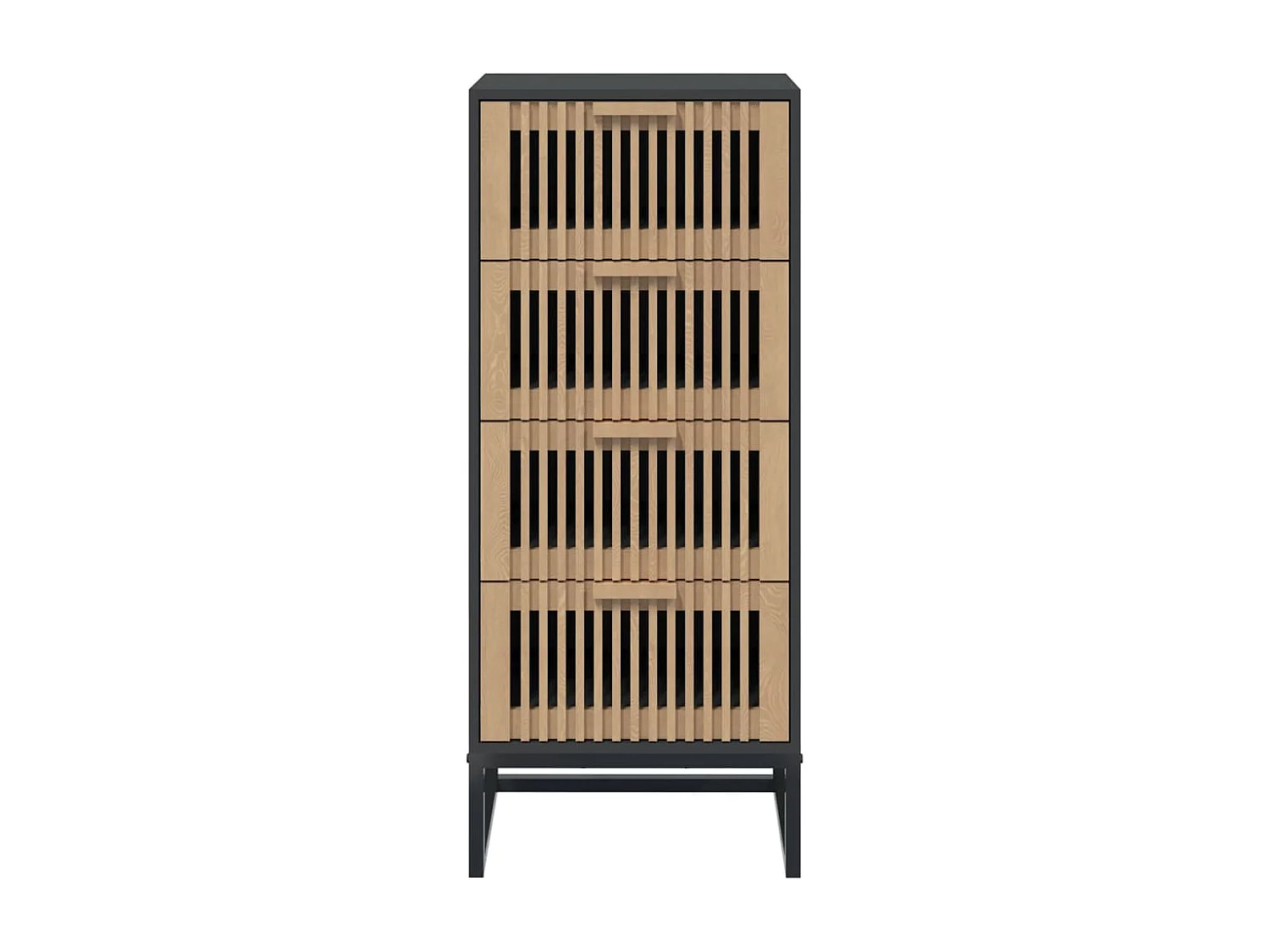 Buffet haut noir 40x30x95 cm bois d'ingénierie