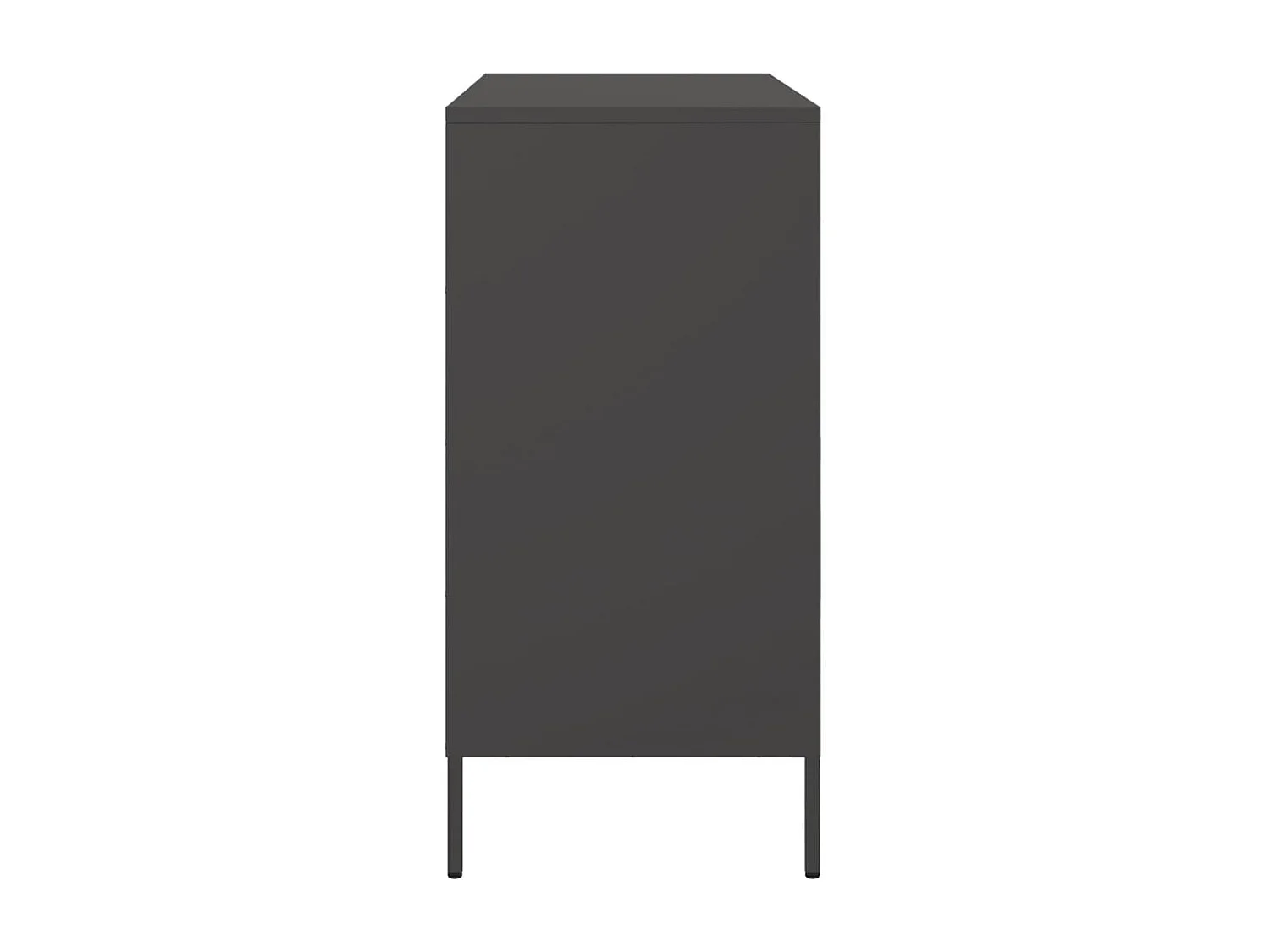 Buffet noir 68x39x79 cm acier