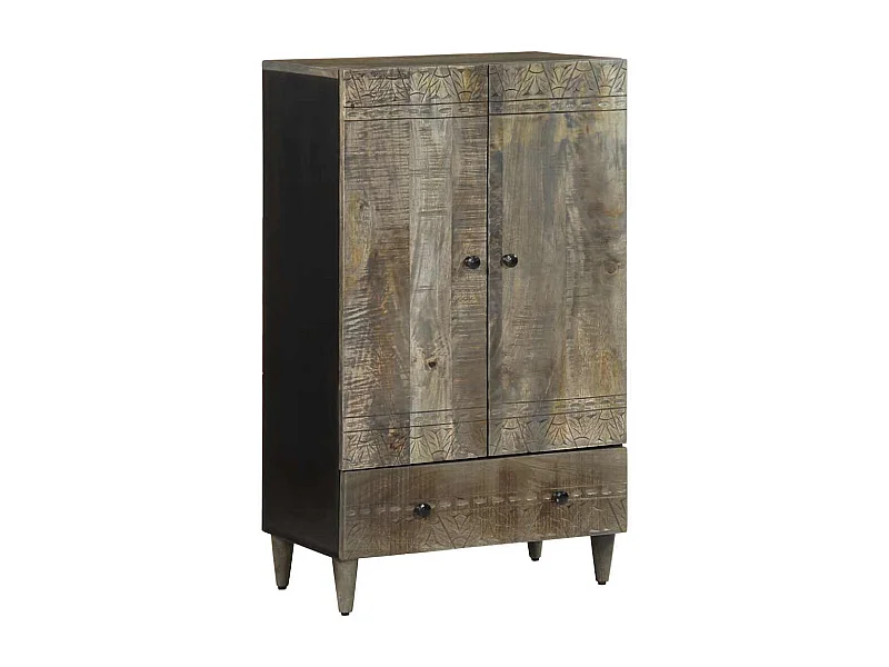 Aparador alto madera maciza de mango 60x33x100 cm