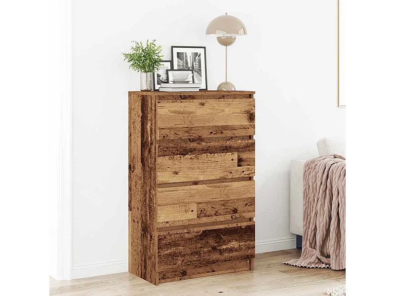 Buffet vieux bois 60x35x98,5 cm bois d'ingénierie