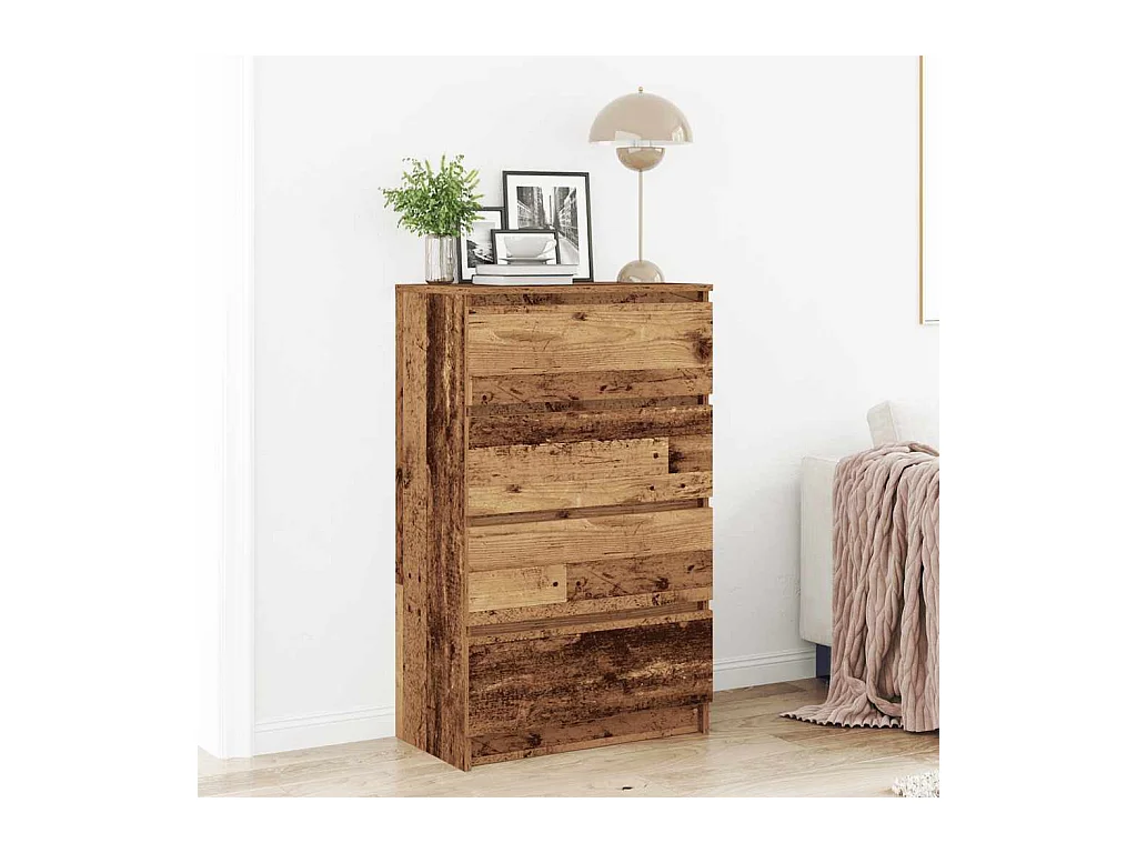 Buffet vieux bois 60x35x98,5 cm bois d'ingénierie