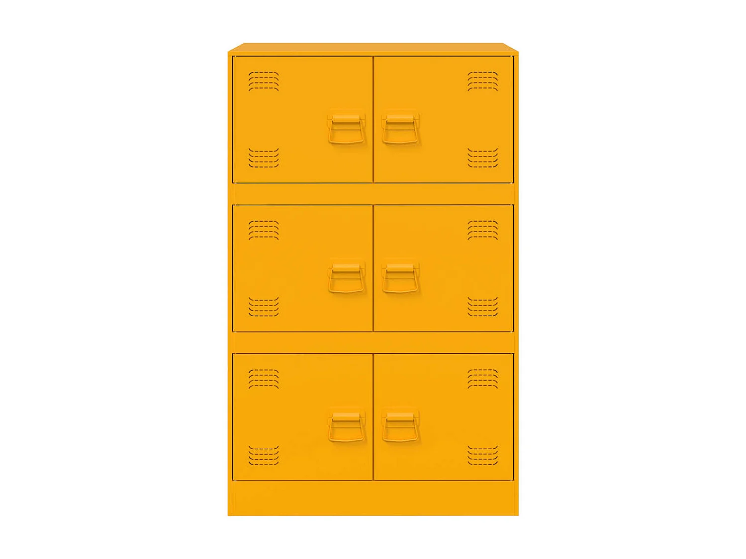 Buffet jaune moutarde 67x39x107 cm acier