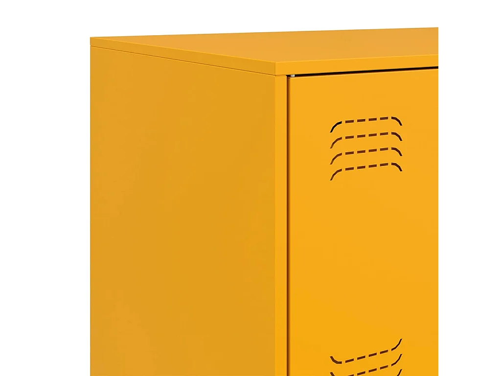 Buffet jaune moutarde 67x39x107 cm acier