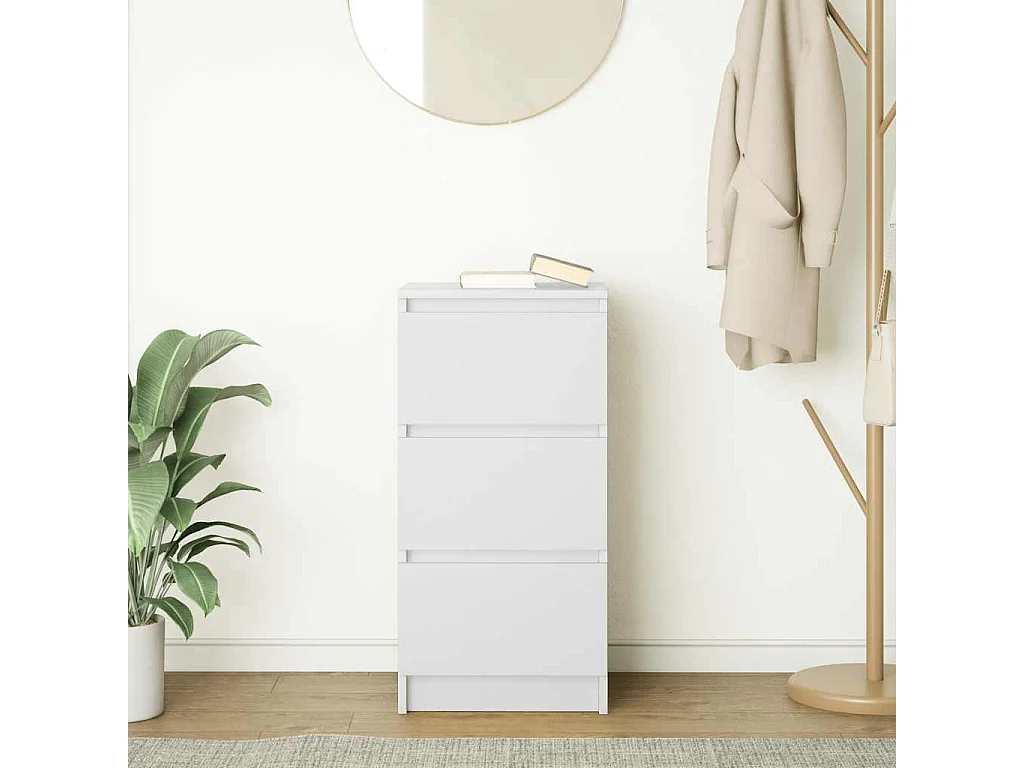 Aparador blanco 37,5x35x76 cm madera de ingeniería