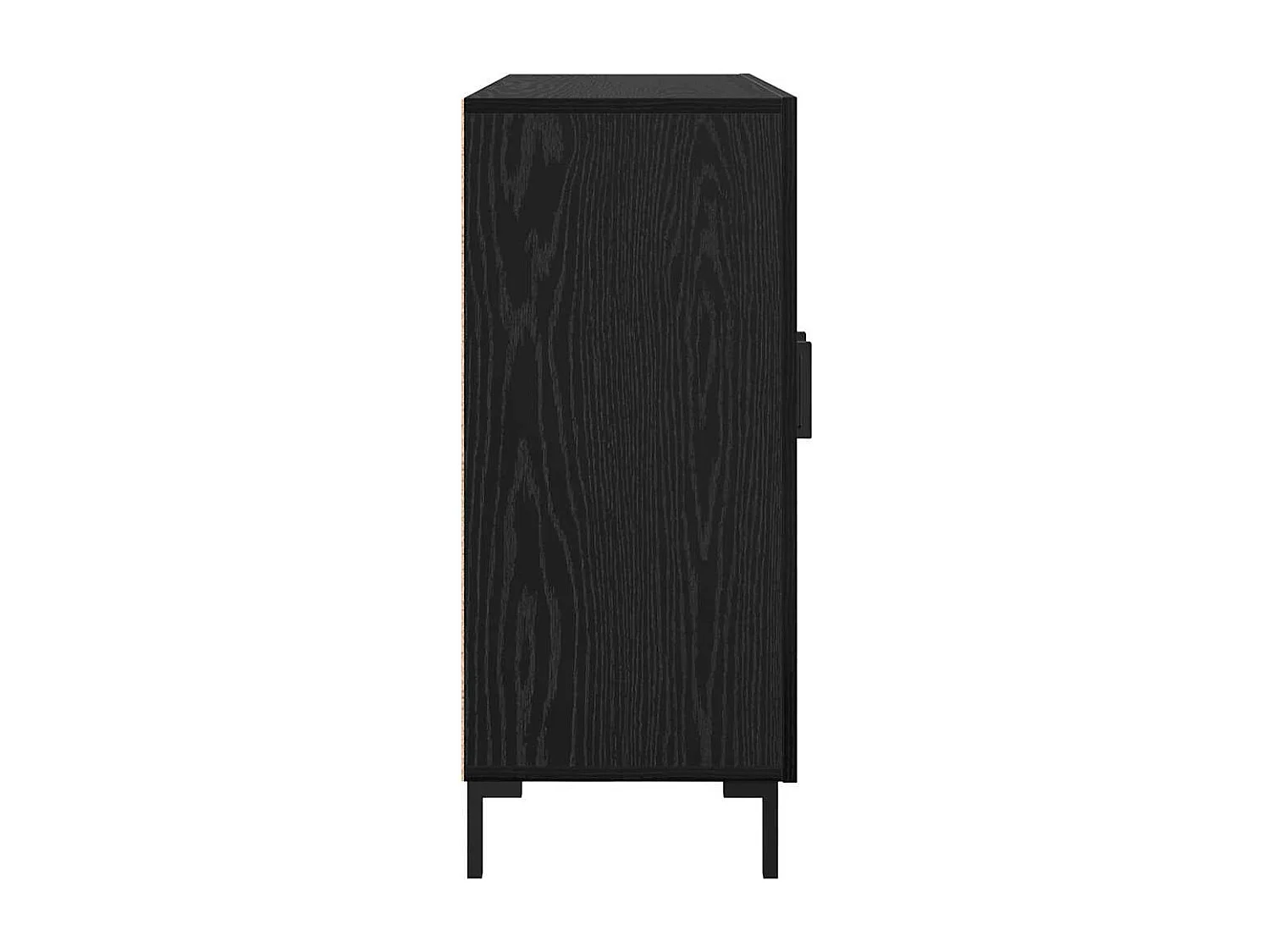 Buffet Noir 90 x 34 x 80 cm Bois d'ingénierie
