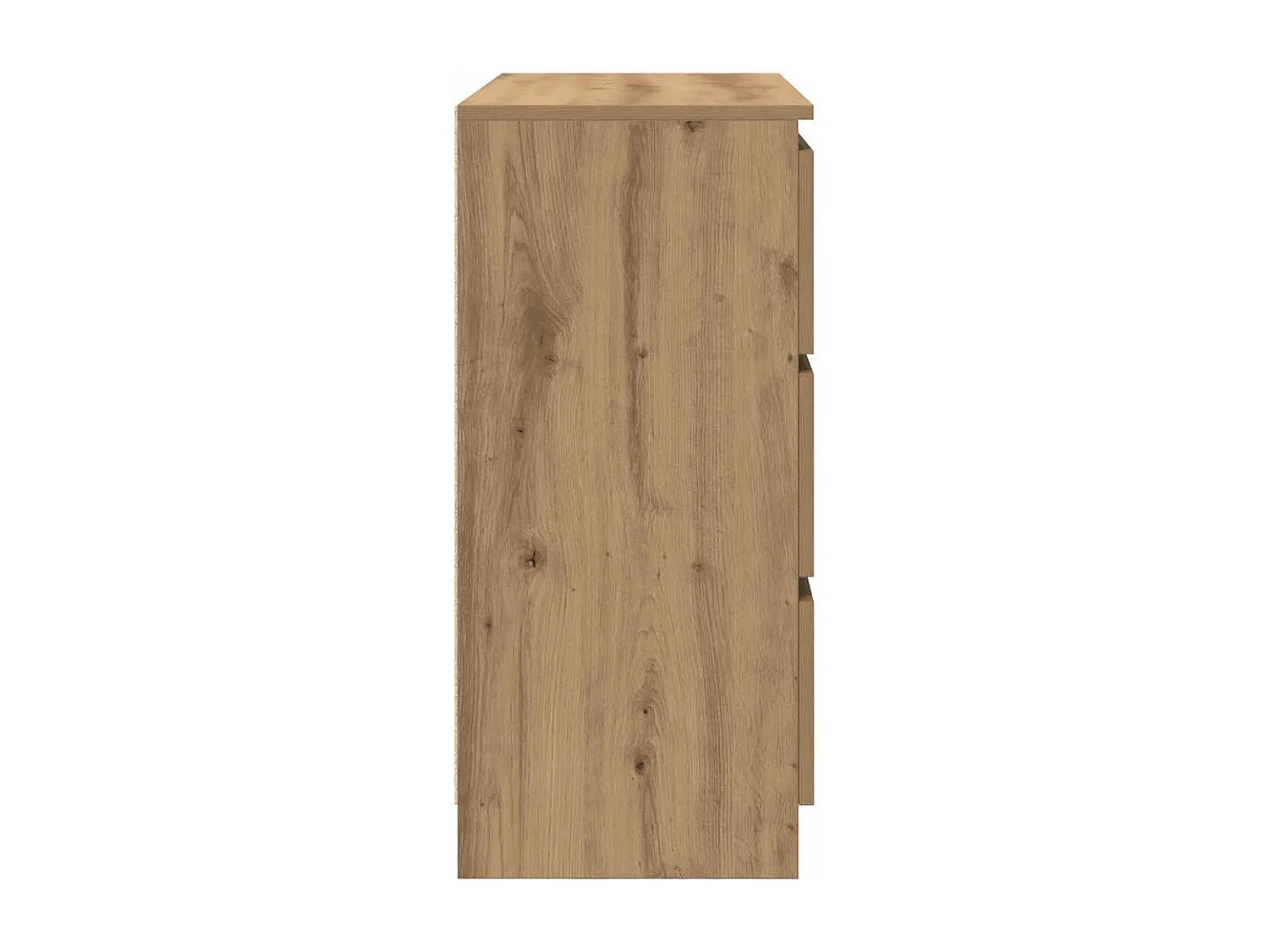 Buffet chêne artisanal 80x35x76 cm bois d'ingénierie