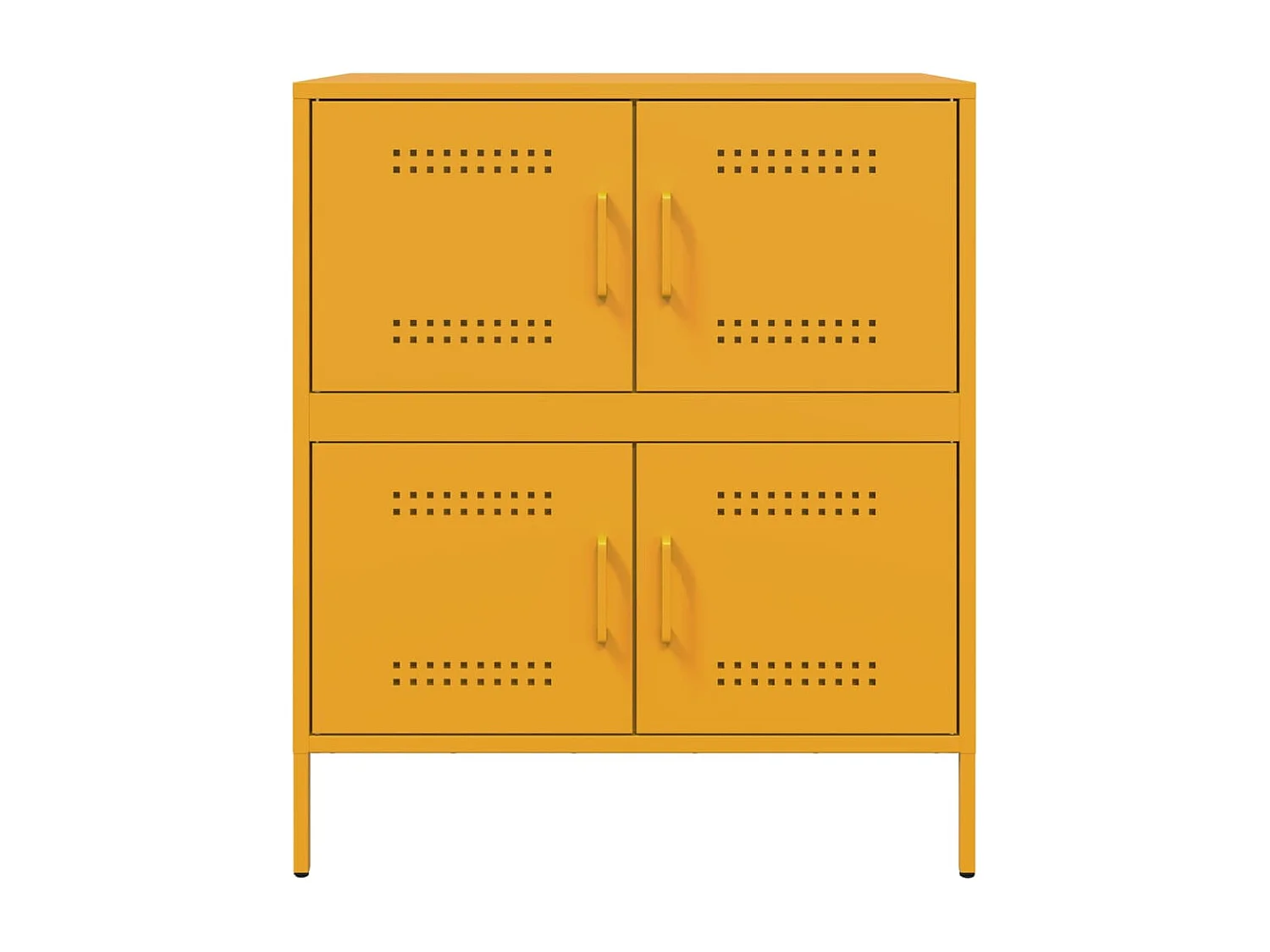 Buffet jaune moutarde 68x39x79 cm acier