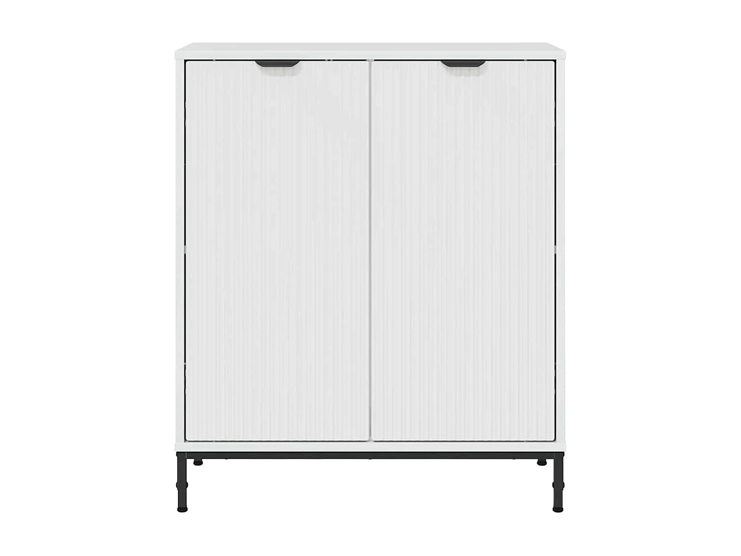 Buffet Blanc brillant 69,5 x 33 x 82 cm Bois d'ingénierie